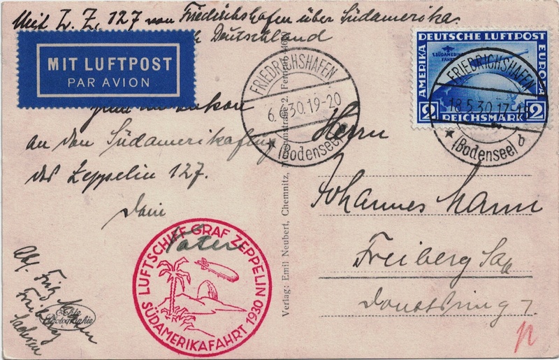 stempel - Südamerikafahrt 1930 (Rundfahrt-) Post nach Friedrichshafen" - Seite 7 Pern_f10