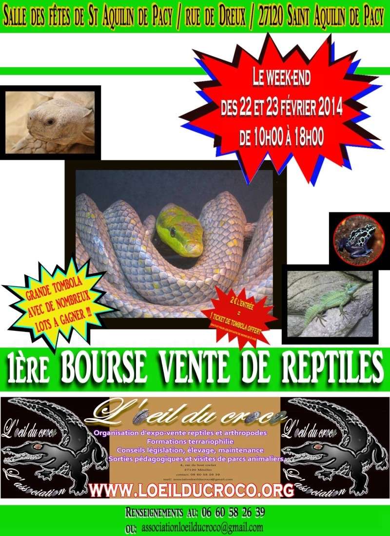 1ère Bourse aux reptiles de Saint-Aquilin de Pacy Affich12