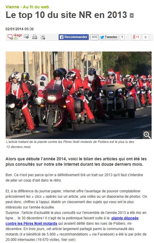 Un con porte plainte contre les pères noël motards de Poitiers Peres_13