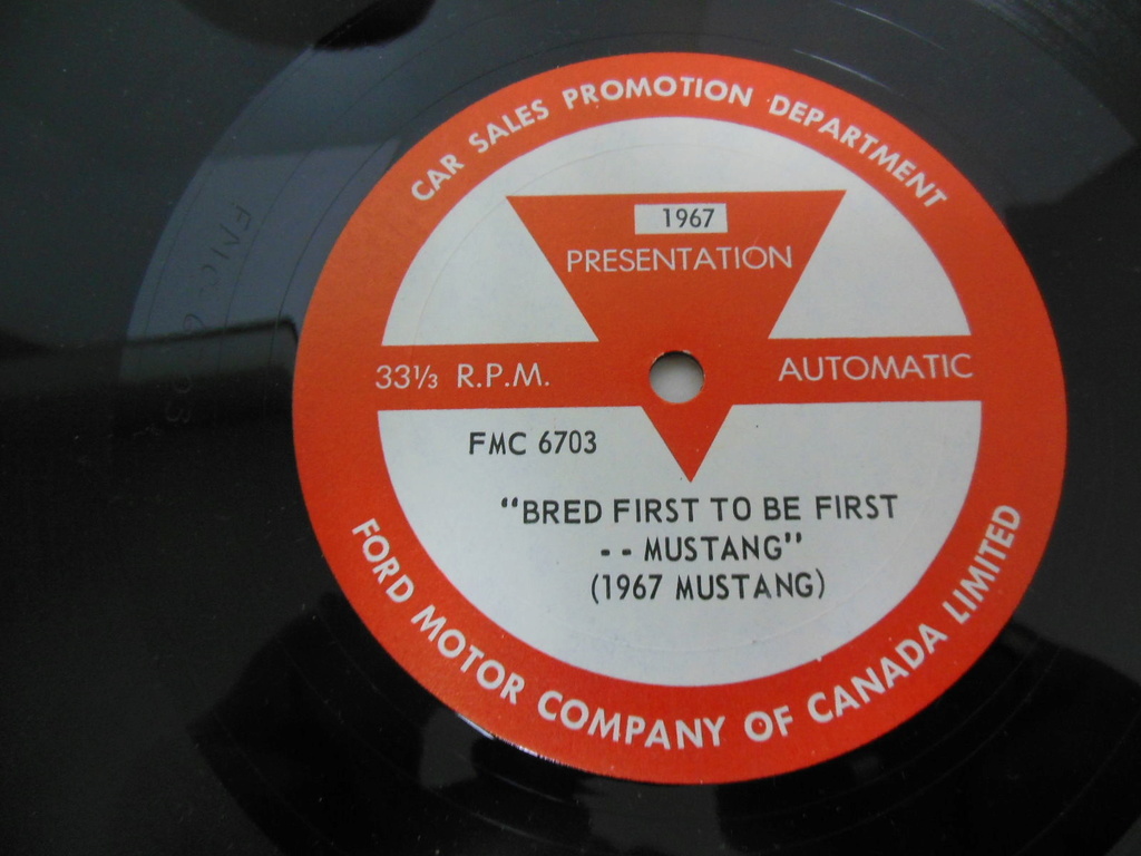 Ford du Canada , disques promotionnel 1967 D110