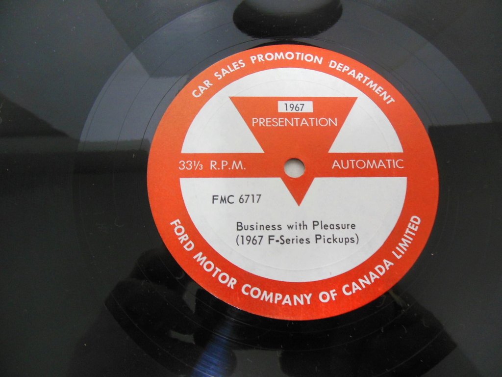 Ford du Canada , disques promotionnel 1967 D210