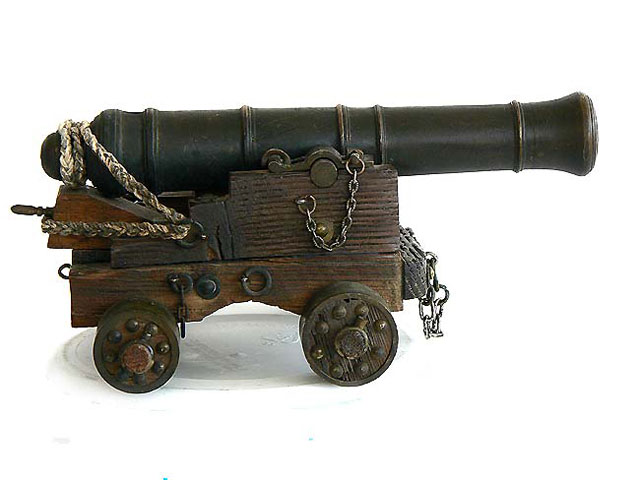 pirates sur pont de navire (peinture du décor fini) Cannon10