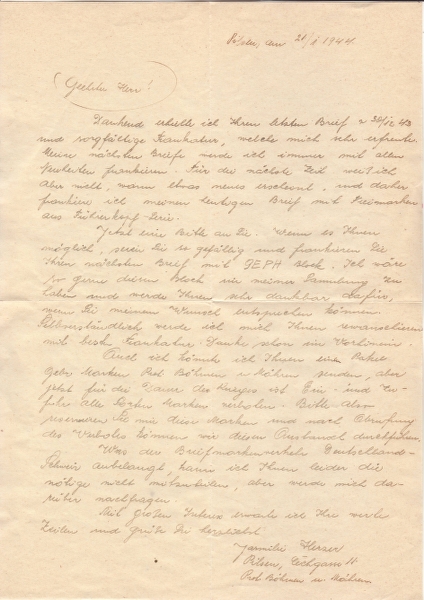Bohème & Moravie - Lettre non conforme aux décrets des communications. Manque l'adresse de l'expéditeur. 30008_11
