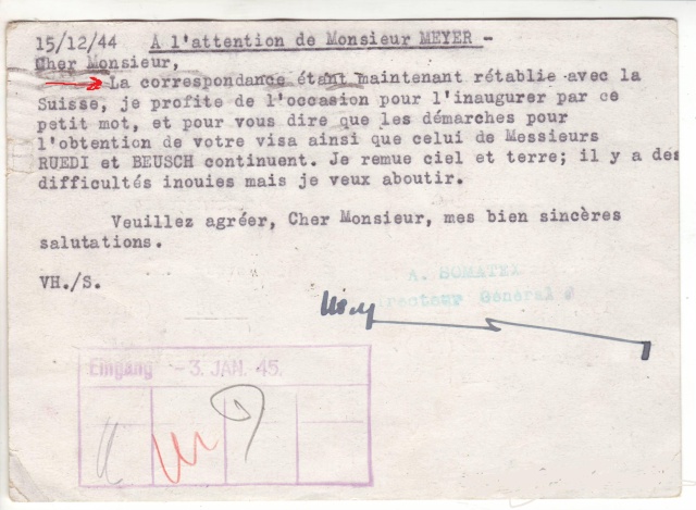 Lettre de Wengen (CH) du 14.08.1944 pour St. Julien en Genèvois avec censure "n" de Nancy. 5001310