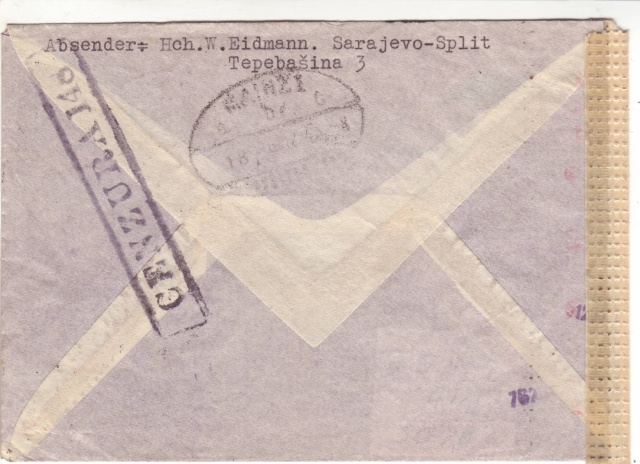 Echantillon de censures Croates. 6d000310