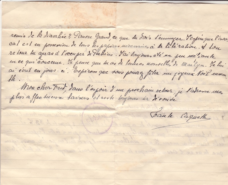 Lettre de Munster (68) du 04.12.1946 pour Toulouse avec contenu censuré!?! 9002210
