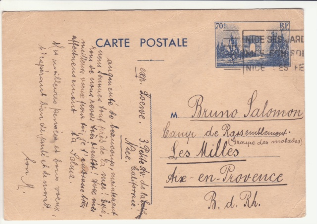 Tarif des cartes postales pendant la Deuxième Guerre mondiale _1001110