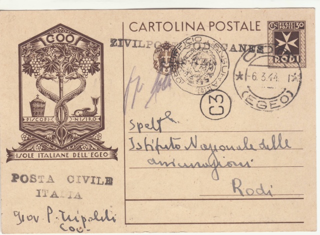 Censure italienne de Rhodes - Dodécanèse - Egée. _2f00211