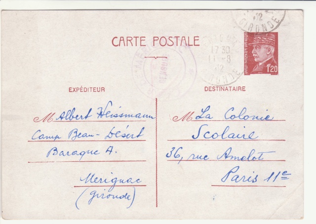 Tarif des cartes postales pendant la Deuxième Guerre mondiale _8000311