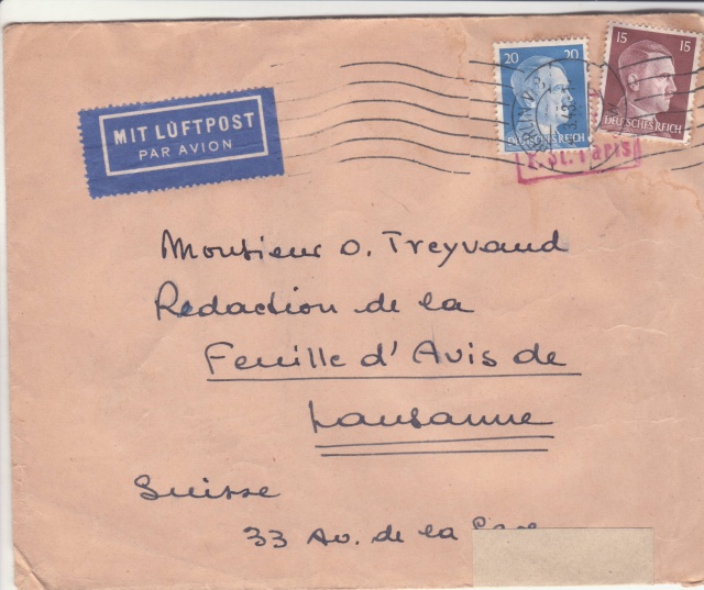 Le contrôle des informations et de la Presse en France pendant l'occupation allemande. _j10