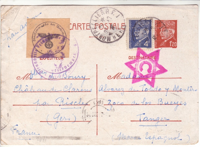 Contôle hors du commun des cartes postales par la BP bordeaux en décembre 1942 et janvier1943 G000110