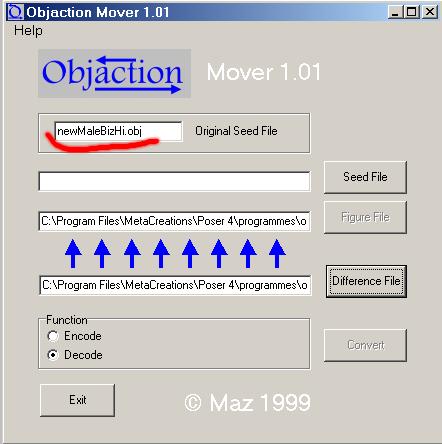 Objection mover : transformer des fichiers .pcf en .obj Om0310