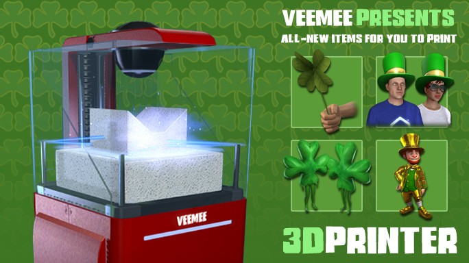 VEEMEE Updates for St. Patty's Day! 3dprin12