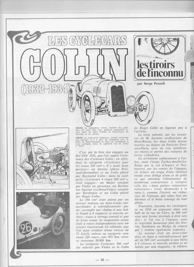 COLIN cyclecar Gjyy10