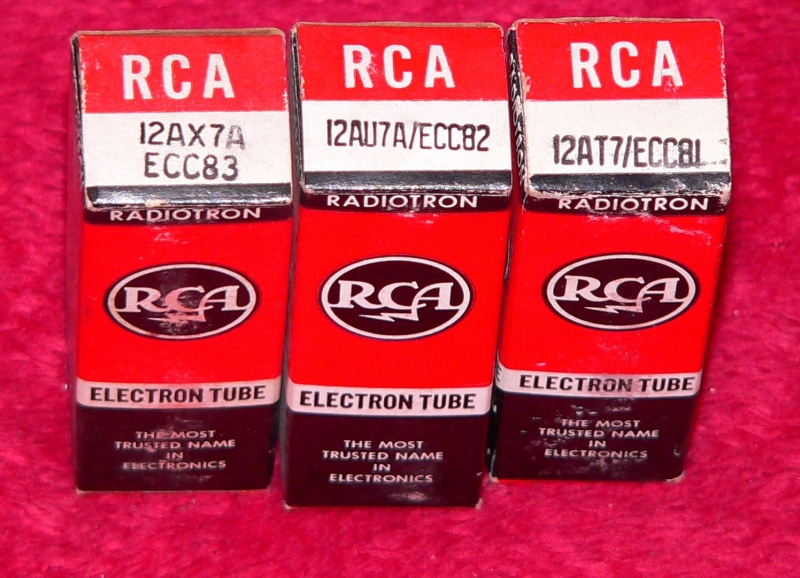 vendo ECC81, ECC82, ECC83, 6FQ7 RCA NOS NIB Ecc8x10