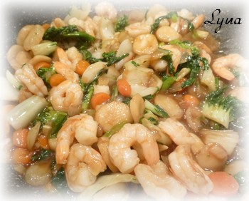 Chow mein cantonais aux crevettes Chow_m11
