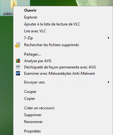 Créer les commandes “Déplacer vers un dossier” et “Copier vers un dossier” au menu contextuel de Windows XP, Widows Vista et Windows 7. 210
