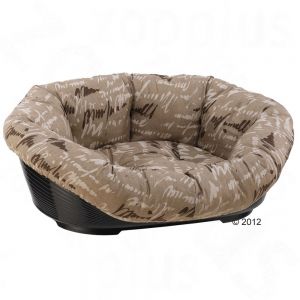 2.  Ferplast Sofa Dog Basket With Cover - Beige Secure10