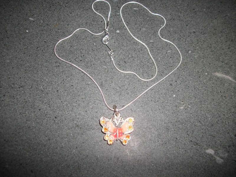 30.  Orange Butterfly Necklace Zzzzzz11