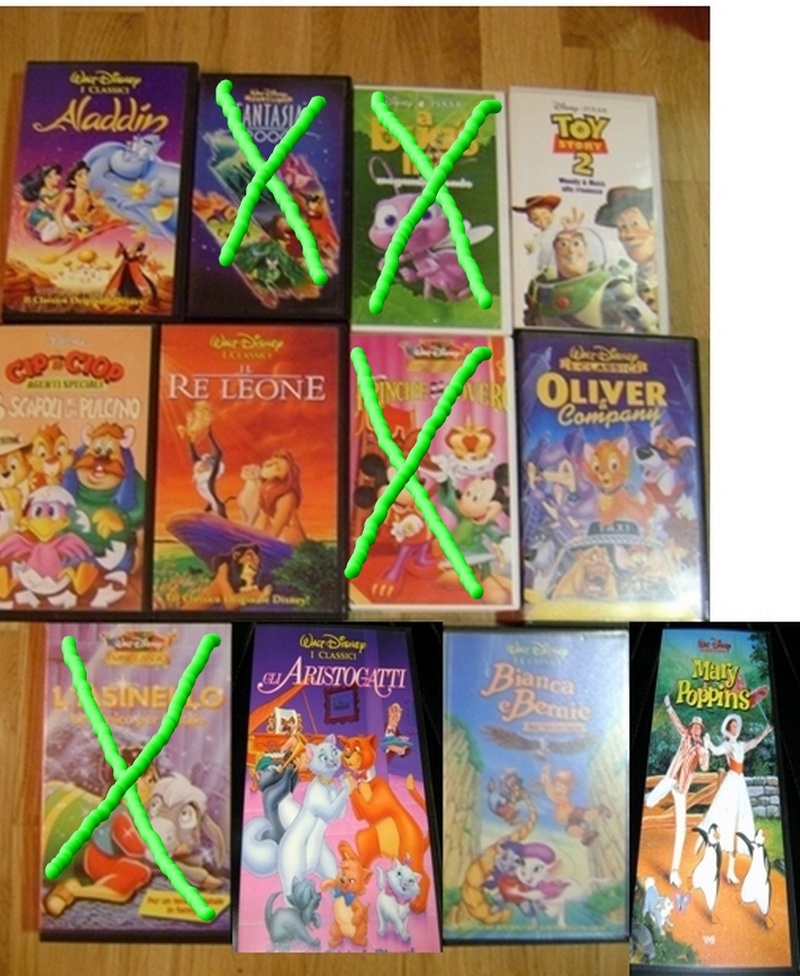 VENDO VHS  & DVD del MONDO DISNEY & ANIME GIAPPONESI Lotto_10