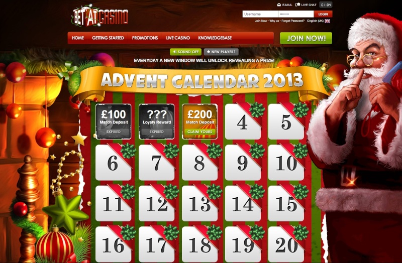 BetAt Casino Christmas Calendar - Tuesday 3rd December 2013 Betat_13