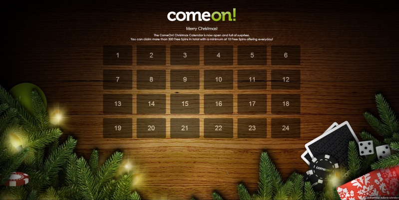 ComeOn Casino Christmas Calendar 2013 Overview Comeon11