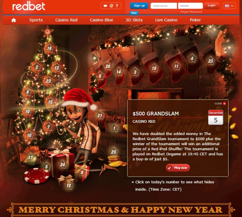 Redbet Casino Christmas Calendar - 5th December 2013 Redbet16