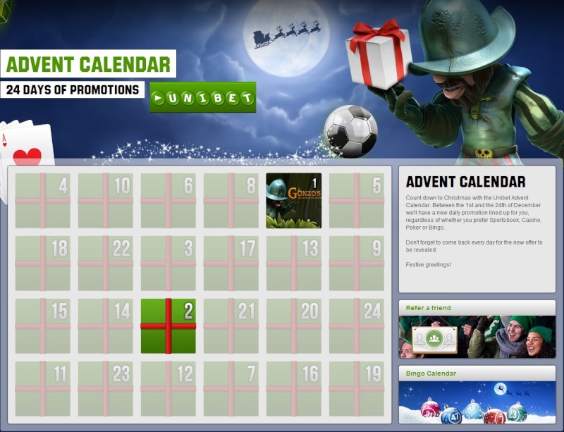 Unibet Casino Christmas Calendar 2013 Overview Unibet10