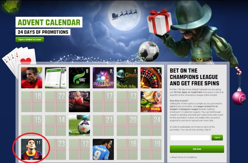 Unibet Casino Christmas Calendar - 11th December 2013 Unibet20