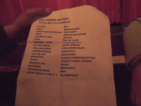 12/2/13 - Los Angeles, CA, El Rey Theater Setlis10