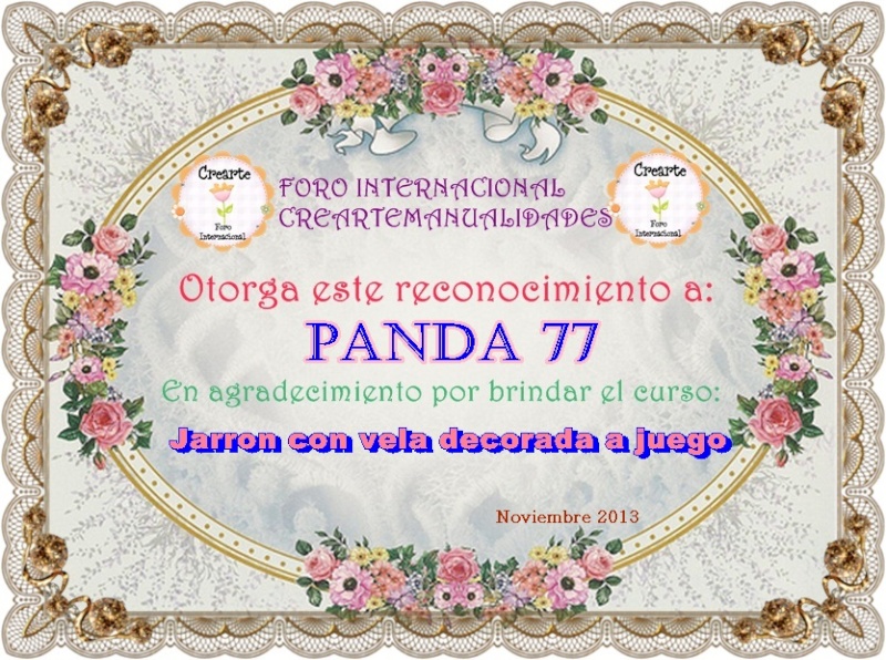 Nuestro agradecimiento a Panda 77 226