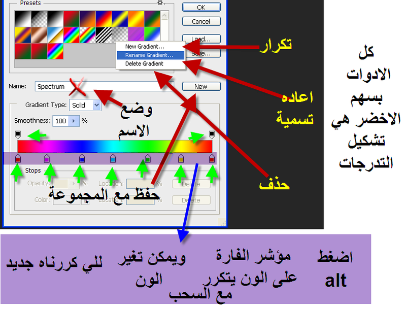 طريقة عمل تدرجات وحفظها في جهازك او ضمن المجموعة 510