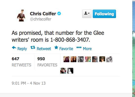 Chris Colfer Tweets - Page 18 Twitte22