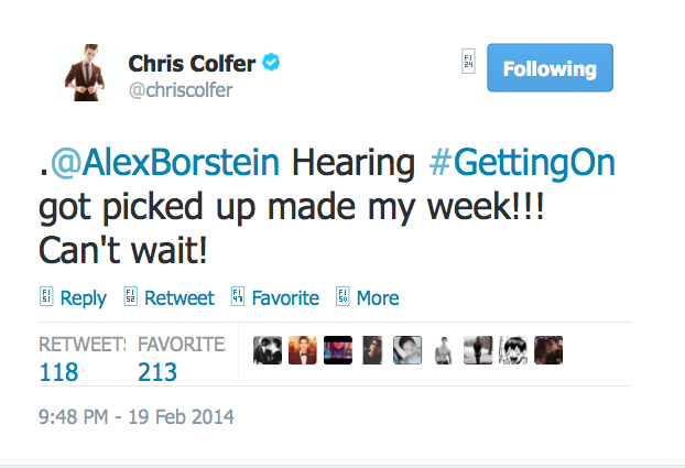 Chris Colfer Tweets - Page 32 Twitte30