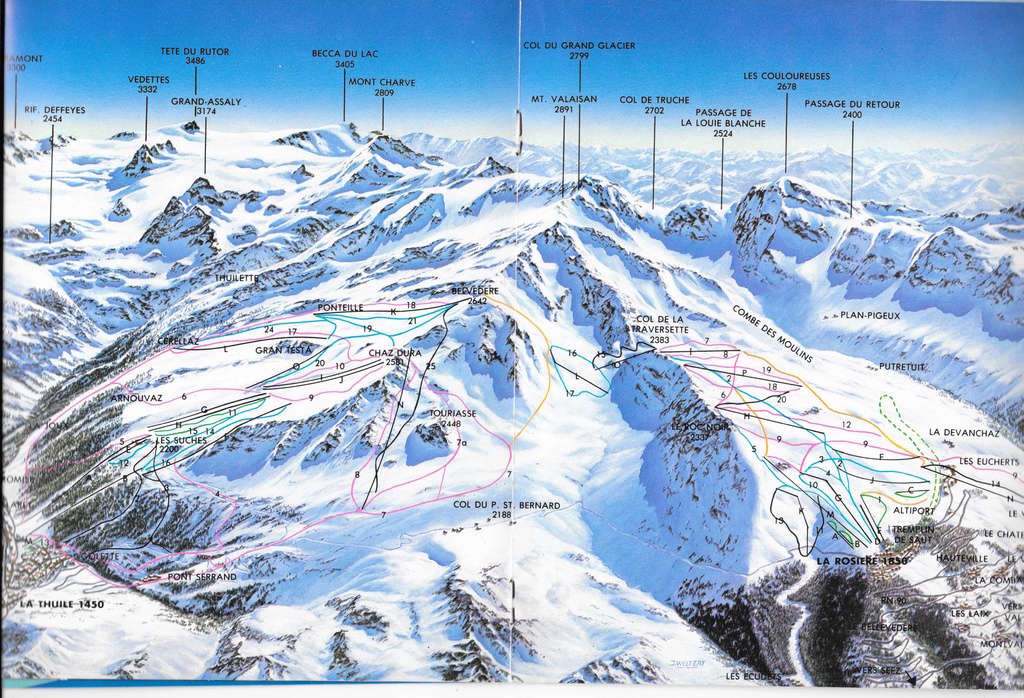 Historique du domaine skiable de La Rosière Larosi10