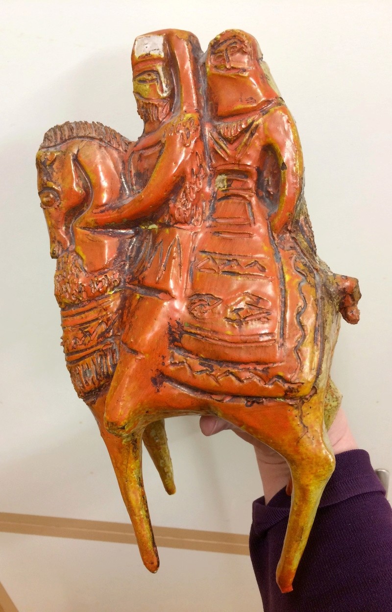 Claudio Pulli - Sardinian cavalcade horse and riders figurine  Img_9718