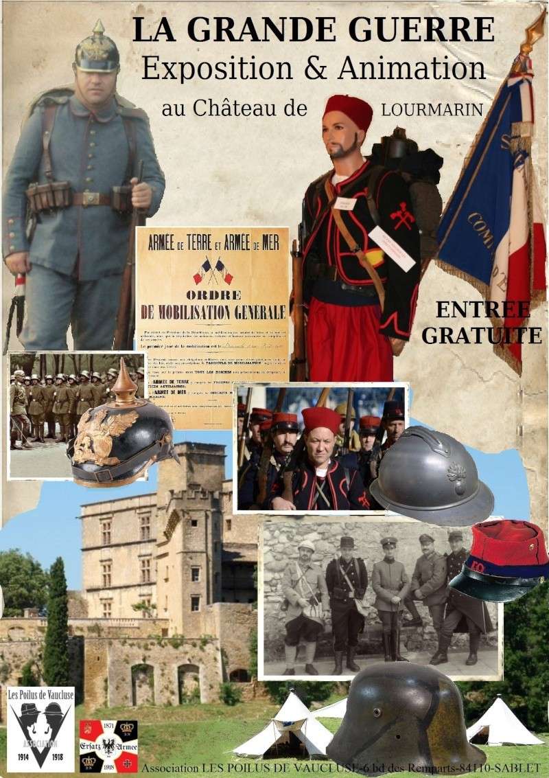 EXPOSITION 14/18 ce week-end dans le vaucluse au Château de LOURMARIN Lourma10