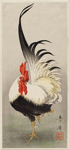 Vẻ đẹp của gà trong tranh cổ Nhật Bản ... G610