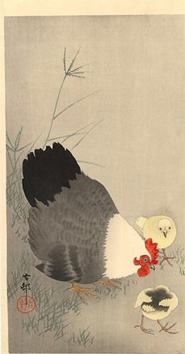 Vẻ đẹp của gà trong tranh cổ Nhật Bản ... G810