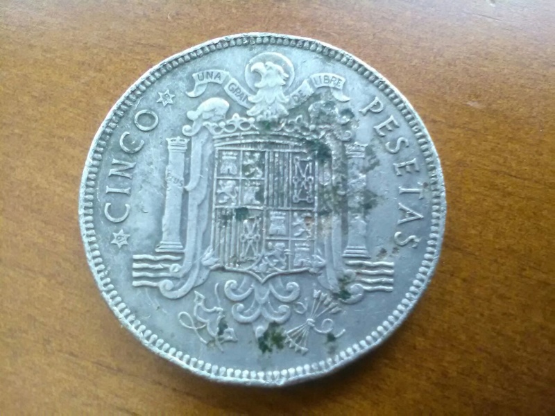 5 pesetas 1949, 25 cts 1937, 50 cts 1949 Whatsa11