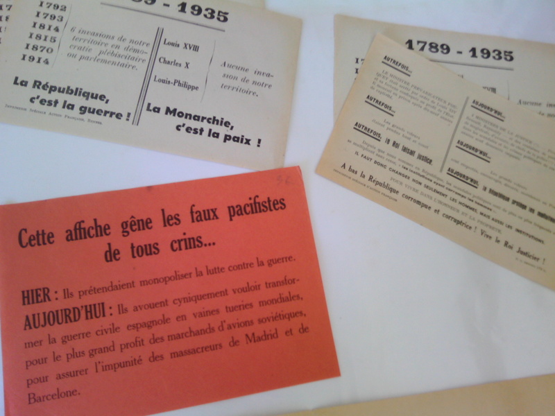 Estimation tracts et affiches Action Française monarchisme  Img_2138