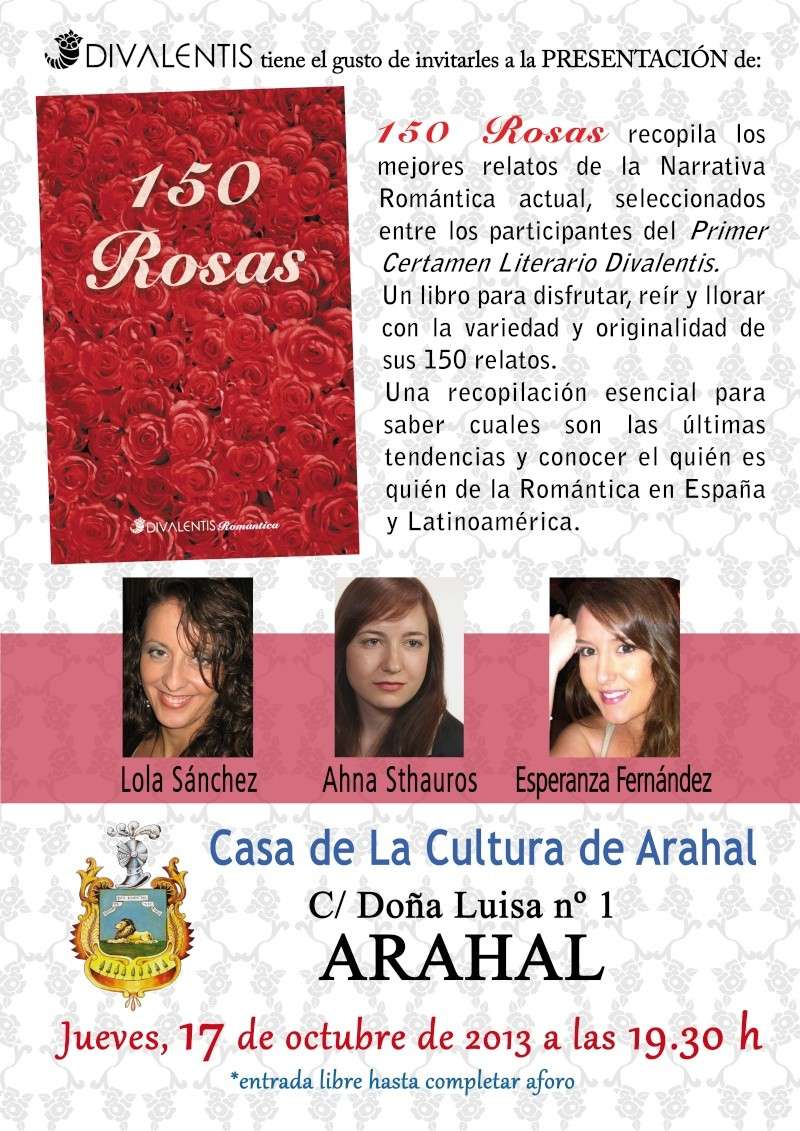 El próximo Jueves 17 se presentará el libro "150 Rosas" 150_ro10