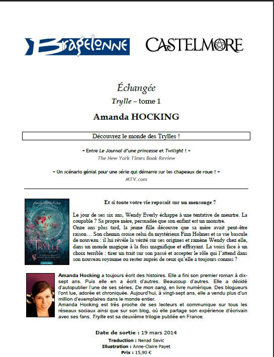 TRYLLE (Tome 01) ECHANGEE de Amanda Hocking Amanda10