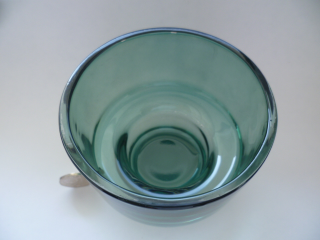 Clear cased base green candle holder Riihimaki Styling but probably M&S P1250111