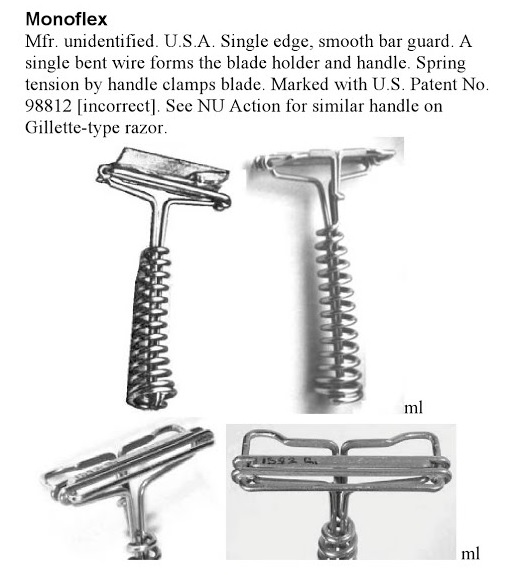 Monoflex, le rasoir à ressort Single Edge Italo-Américain Sans_t10