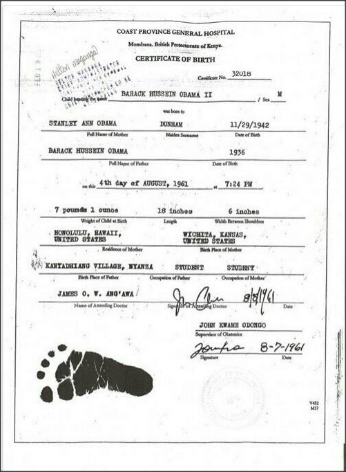 Malik Obama shares photo of brother Barack’s Kenya ‘certificate of birth’ Snap_210