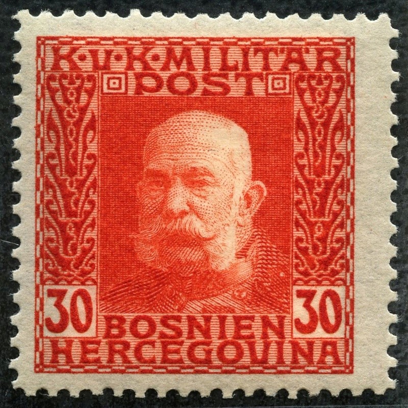 Österreich Bosnien-Herzegowina "Freimarkenausgabe 1912" Nr. 64 bis 84" 73_rot10