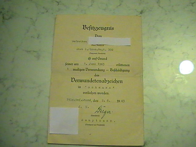 Diplome Allemand WWII à identifier Dd10