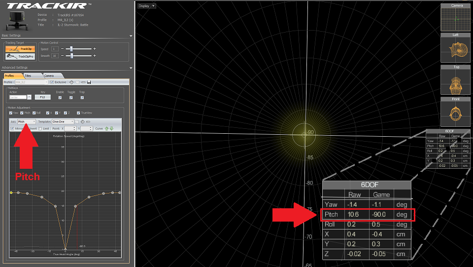 Paramétrer le track-ir de façon optimal Pitch12