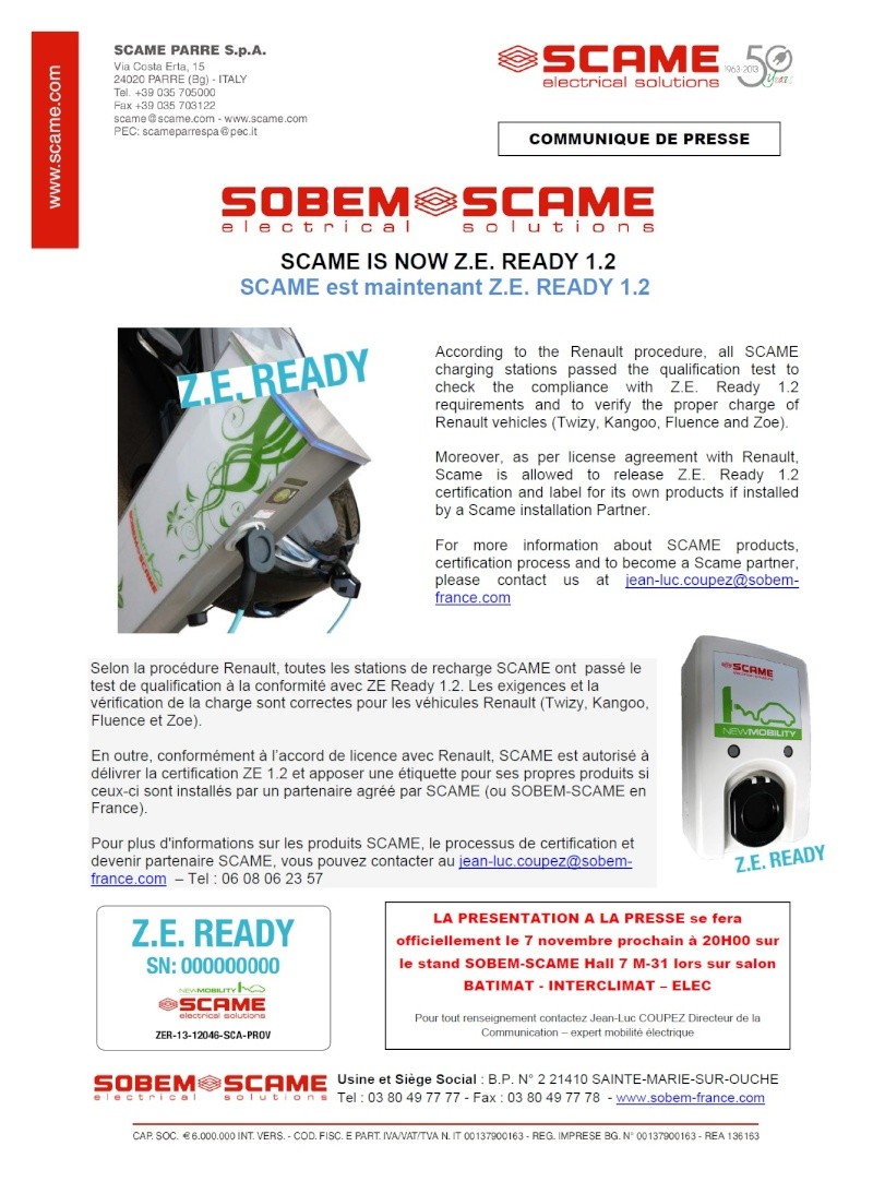 SOBEM-SCAME obtient le label ZE READY 1.2 Scame_11